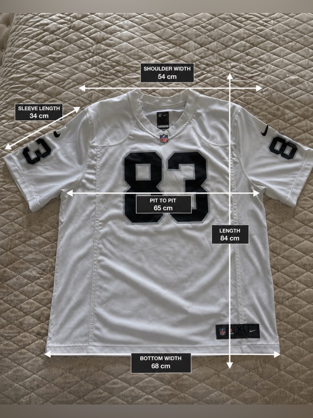 Nike NFL Las Vegas Raiders Darren Waller #83 On Field Jersey White XL - Picture 7 of 7